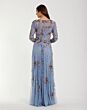 Mac Duggal 6202 Jewel Neck A-Line Slate Blue Dress