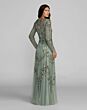 Mac Duggal 6238 Long Sleeve Illusion Neck A-Line Dress