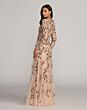 Mac Duggal 6239 A-Line Long Sleeve Rose Dress
