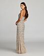Mac Duggal 6250 Strapless Scallop Neck Nude Dress