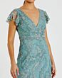 Mac Duggal 68914 Flutter Sleeve Embroidered Lace Dress