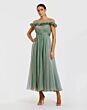 Mac Duggal 68966 Sheer Cap Sleeves Ruched Bodice Chiffon Dress