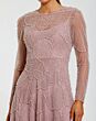 Mac Duggal 69012 Long Sleeve Illusion Neck A-Line Dress