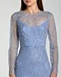 Mac Duggal 69012 Long Sleeve Illusion Neck A-Line Dress