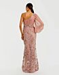 Mac Duggal 69019 Bishop Sleeve Ruched Chiffon Bodice Dress