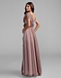 Mac Duggal 69089 Batwing Sleeve Mocha A-Line Dress