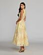 Mac Duggal 69111 A-Line Embroidered Yellow Sleeveless Dress