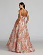 Mac Duggal 69169 Floral Pastel Strapless Dress