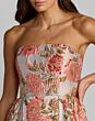 Mac Duggal 69169 Floral Pastel Strapless Dress