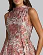 Mac Duggal 69177 V-Back Sleeveless Rose Brocade Dress