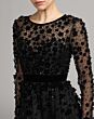 Mac Duggal 69200 Black Long Sleeve Midi Dress