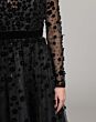 Mac Duggal 69200 Black Long Sleeve Midi Dress