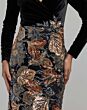 Mac Duggal 69223 Black Multicolor Long Sleeve V-Neckline Dress
