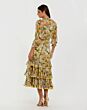 Mac Duggal 8335 Floral Yellow Bishop Sleeve Dress