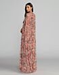 Mac Duggal 8431 Cape Sleeve Ruffle Trim Rose Dress