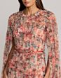 Mac Duggal 8431 Cape Sleeve Ruffle Trim Rose Dress