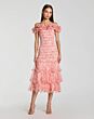 Mac Duggal 8432 Ruffle Off The Shoulder Blush Dress