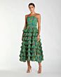 Mac Duggal 8459 Tiered Skirt Strapless A-Line Green Dress