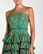 Mac Duggal 8459 Tiered Skirt Strapless A-Line Green Dress