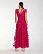Mac Duggal 8498 A-Line Fuchsia V-Neck Ruffle Dress