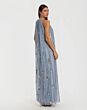 Mac Duggal 9413 Ruffle Jewel Neck Tent Silhouette Blue Dress