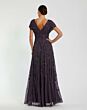 Mac Duggal 94140 V-Back Embellished Blackberry Dress