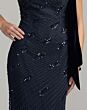 Mac Duggal 94144 Midnight Blue Beaded One Shoulder Dress