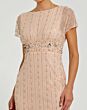 Mac Duggal 94147 Cap Sleeve Beaded Waist Column Dress