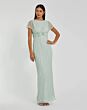 Mac Duggal 94147 Cap Sleeve Beaded Waist Column Dress
