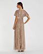 Mac Duggal 94204 V-Neck Empire Silhouette Taupe Dress