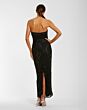 Mac Duggal 94288 Back Slit Beaded Strapless Black Dress