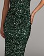 Mac Duggal 94441 Emerald Green Sequin Midi Dress
