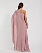 Mac Duggal 9517 Asymmetric Hem One-Shoulder Georgette Rose Dress