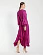 Mac Duggal 9911638P Fuchsia Bishop Sleeve Midi Dress