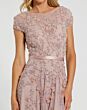 Mac Duggal 9914521P Cap Sleeve Scoop Neckline Mocha Dress