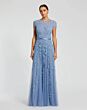 Mac Duggal 9914521P Cap Sleeve Scoop Neckline Mocha Dress