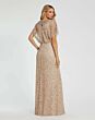 Mac Duggal 9914523P Blouson Top Embellished Nude Gold Dress