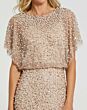 Mac Duggal 9914523P Blouson Top Embellished Nude Gold Dress