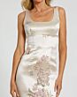 Mac Duggal 9920725P Champagne Multicolor Back Slit Midi Dress