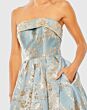 Mac Duggal 9920726P Strapless Blue Brocade A-Line Dress