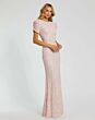 Mac Duggal 9924003P Blush Pink Puff Sleeve Fitted Dress