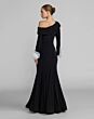 Mac Duggal 9950134P Black Ivory Fit and Flare Dress