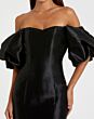 Mac Duggal 9950677P Midnight Blue Puff Sleeve Off The Shoulder Dress