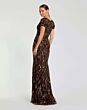 Mac Duggal 995243P Chocolate Brown Embellished V-Neckline Dress