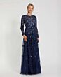 Mac Duggal 995533P Antique Rose Long Sleeve Jewel Neckline Dress