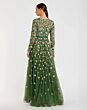 Mac Duggal 995533P Antique Rose Long Sleeve Jewel Neckline Dress