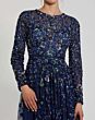 Mac Duggal 995533P Antique Rose Long Sleeve Jewel Neckline Dress