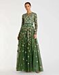 Mac Duggal 995533P Antique Rose Long Sleeve Jewel Neckline Dress