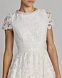 Mac Duggal 9956324P Ivory Cap Sleeve Midi Dress