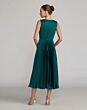 Mac Duggal 9956326P Ocean Blue Pleated Midi Dress